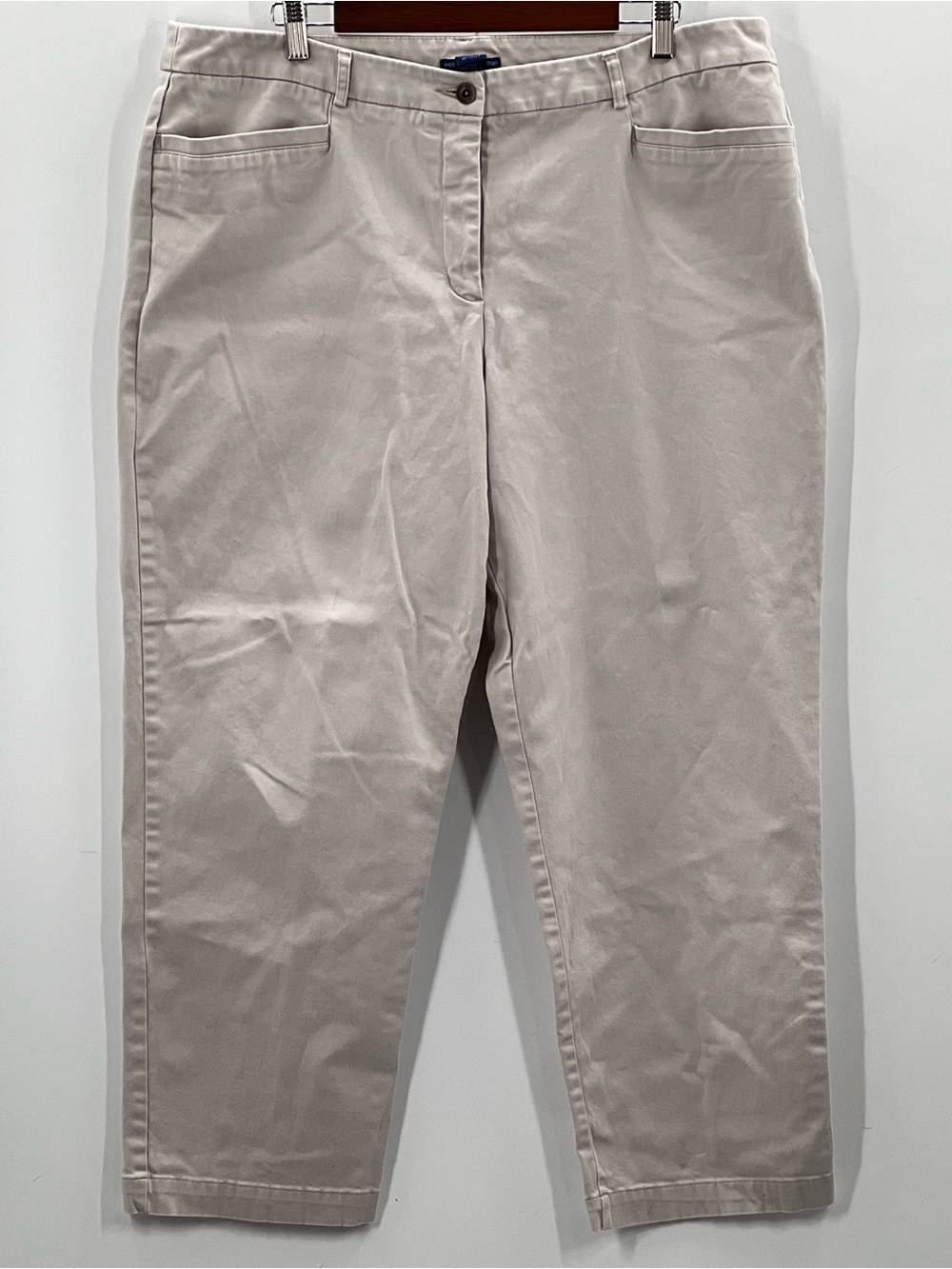 J045 Westbound Women’s Beige Crop Jeans - Classic Straight Fit 18W